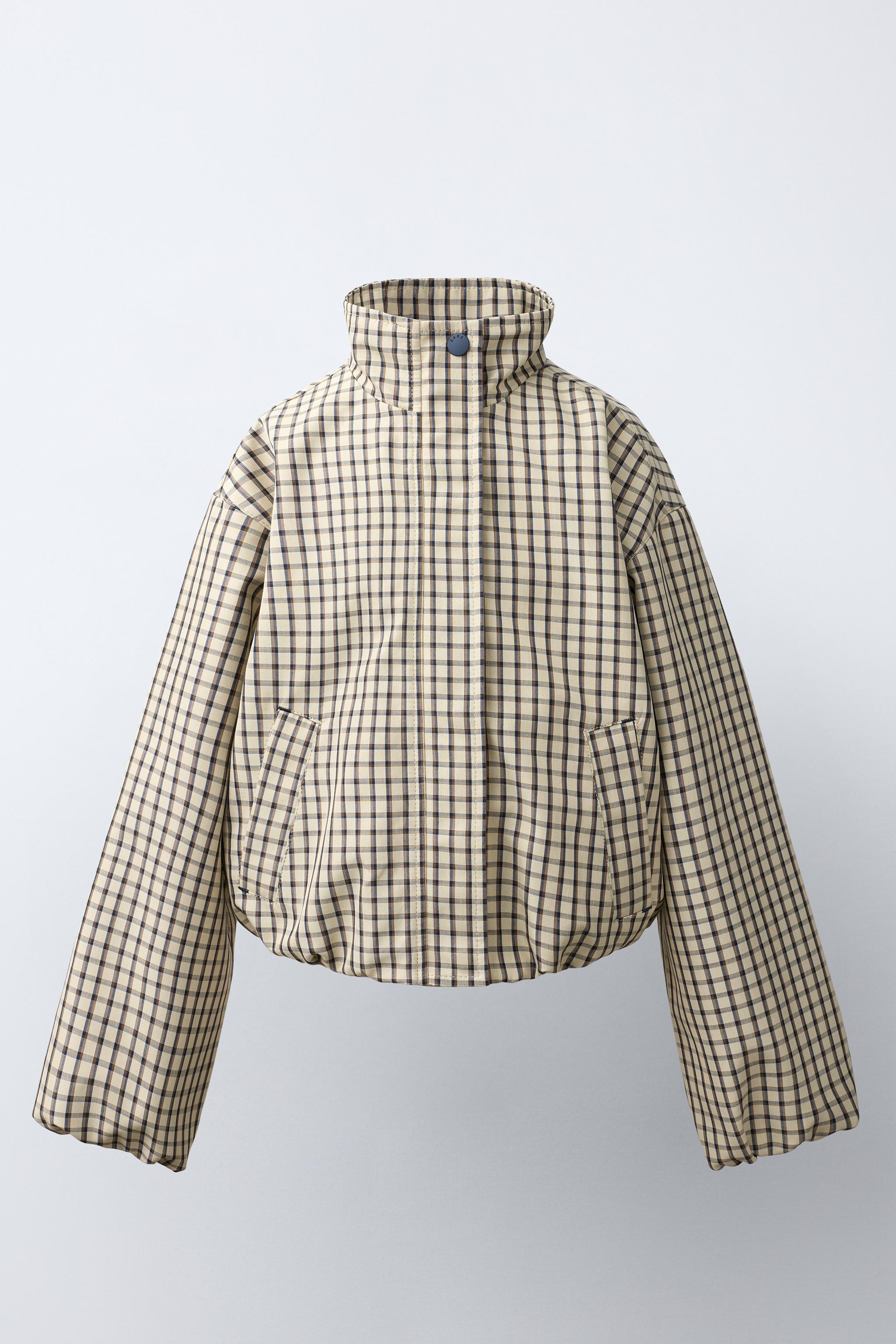 PLAID BOMBER JACKET